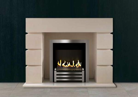 Биокамин в мраморном портале Firezo Belle